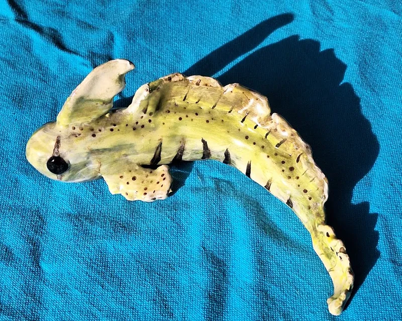Ceramic fish sculpture