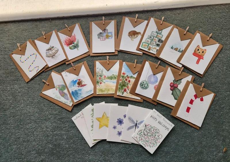 Watercolour card set